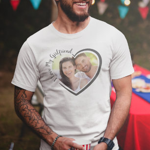 T-shirt I Love My Girlfriend Heart Photo