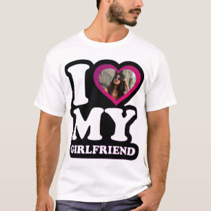 T-shirt I Love My Girlfriend Miami - Photo personnalisée T