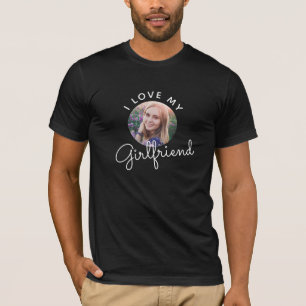 T-shirt I Love My Girlfriend Photo personnalisée Saint Val