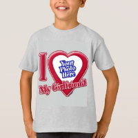 I Love My Girlfriend Photo Red Heart Grey