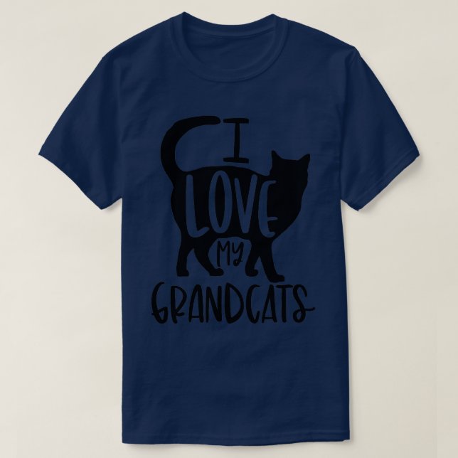 T-shirt I Love My Grandcats Grand-mère Grand-père Chat Pap (Design devant)