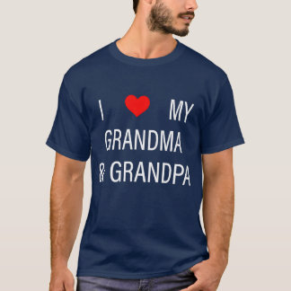T-shirt I Love My Grandma and Grandpa vintage