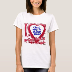 T-shirt I Love My Great Grand-mère coeur rouge - photo