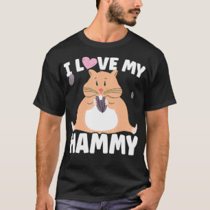 T-shirt I Love My Hammy Hamster Propriétaire Fluffy Rodent