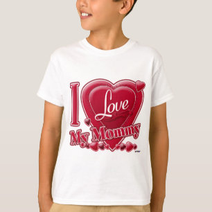 T-shirt I Love My Mommy rouge - coeur
