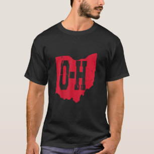 T-shirt I Love My Ohio Home Script Ohio Buckeye State