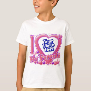 T-shirt I Love My Parents rose/violet - photo