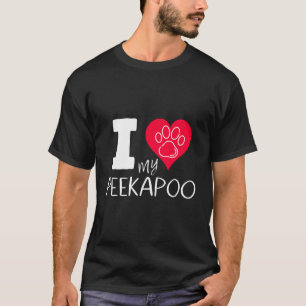 T-shirt I Love My Peekapoo I Heart My Peekapoo Pekingese P