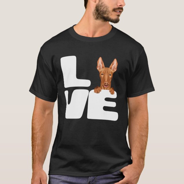 T-shirt I Love My Pharaoh Hound Dog (Devant)