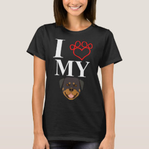 T-shirt I Love My Rottweiler 7