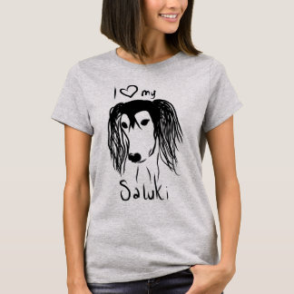 T-shirt I love my saluki