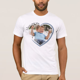 T-shirt I Love My Son Heart Photo
