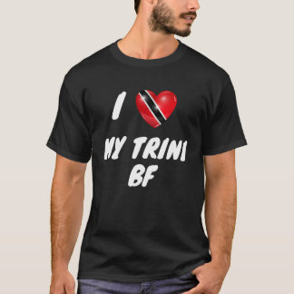 T-shirt I Love My Trini BF Trinidad and Tobago Flag  Valen