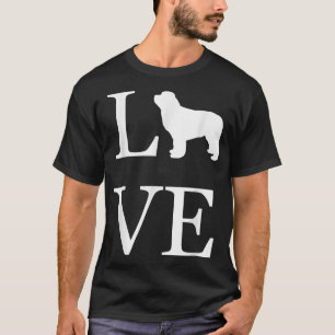 T-shirt I Love Newfoundland Newfie Amoureux des chiens Whi