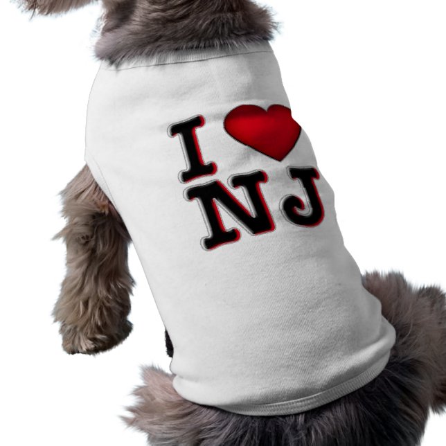 T-shirt I Love NJ Doggie (Dos)