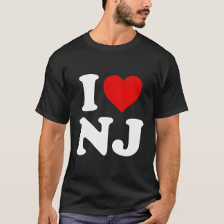 T-shirt I Love Nj Heart New Jersey