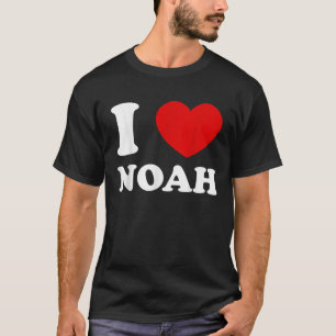 T-shirt I Love Noah I Heart Noah Funny Noah