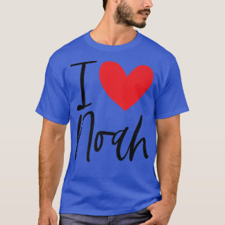 T-shirt I Love Noah Nom Coeur Personnalisé Hommes Guy BFF