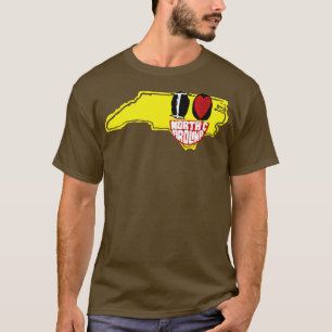 T-shirt I Love North olina Smiling Happy Face