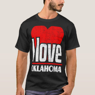 T-shirt I Love Oklahoma Meilleur État d'origine I Heart Ok