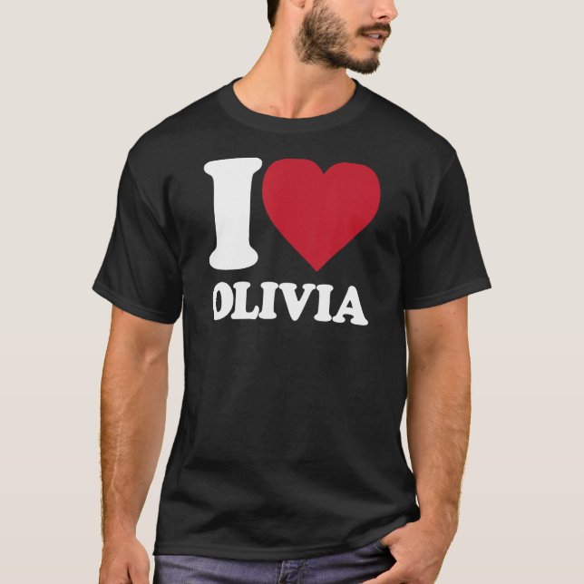 T-shirt I Love Olivia - I heart Olivia (Devant)