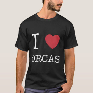 T-shirt I Love Orcas I He Orcas