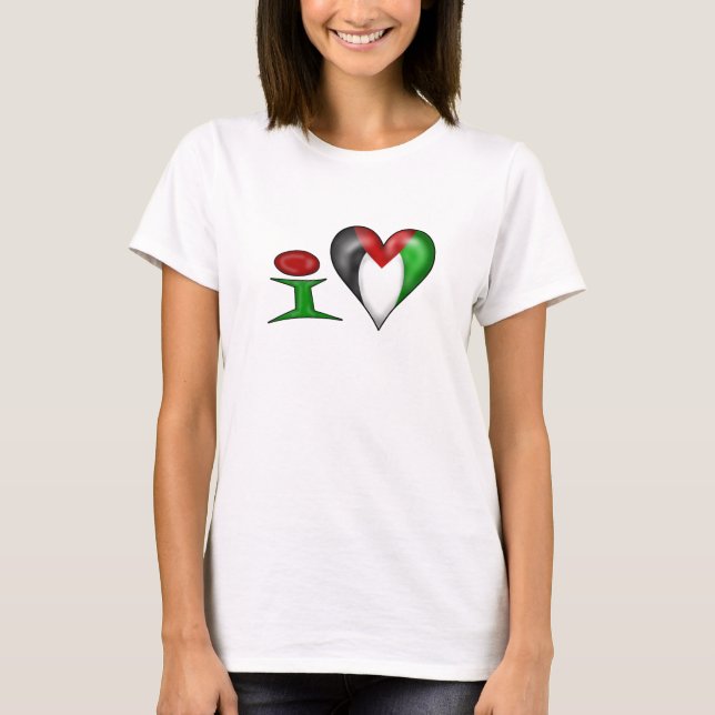 T-shirt I love Palestine (Devant)