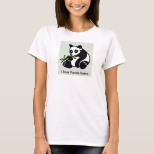 T-shirt I love Panda Bears - Faune - Graphique animal