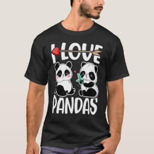 T-shirt I Love Pandas Panda Bear
