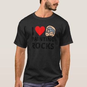 T-shirt I Love Peinture Rocks Heart Rock Kindness Paint El