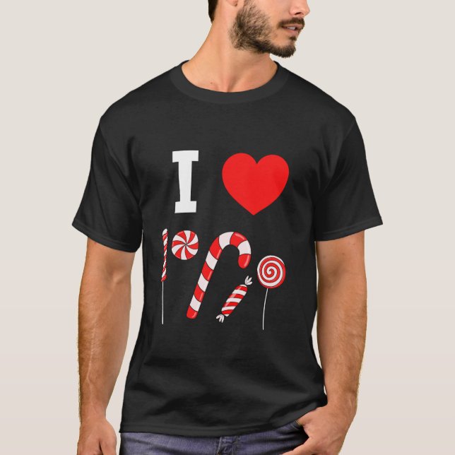 T-shirt I Love Pepperment Sucre de canne Long Manche T Che (Devant)
