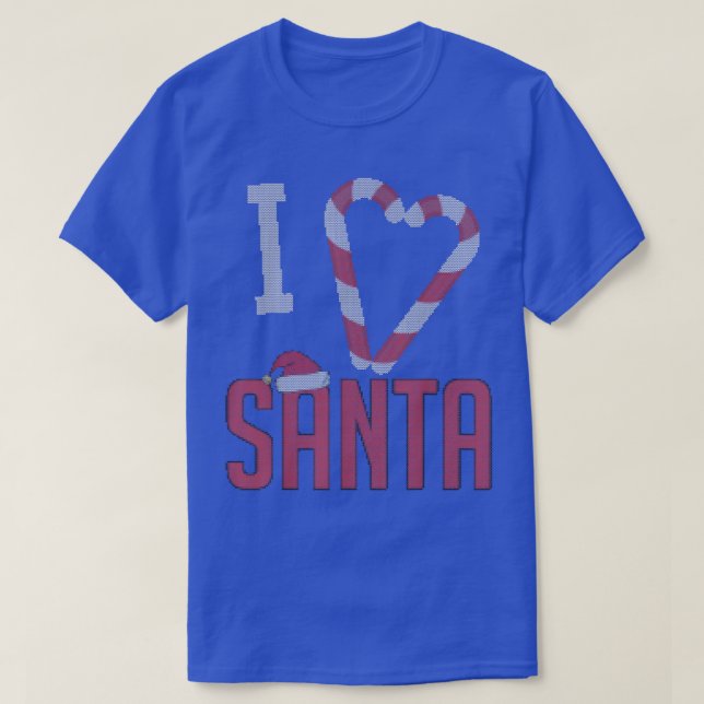 T-shirt I Love Père Noël Candy Stick Christmas Merch (Design devant)