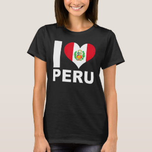 T-shirt I Love Peru Heart Flag Pérou