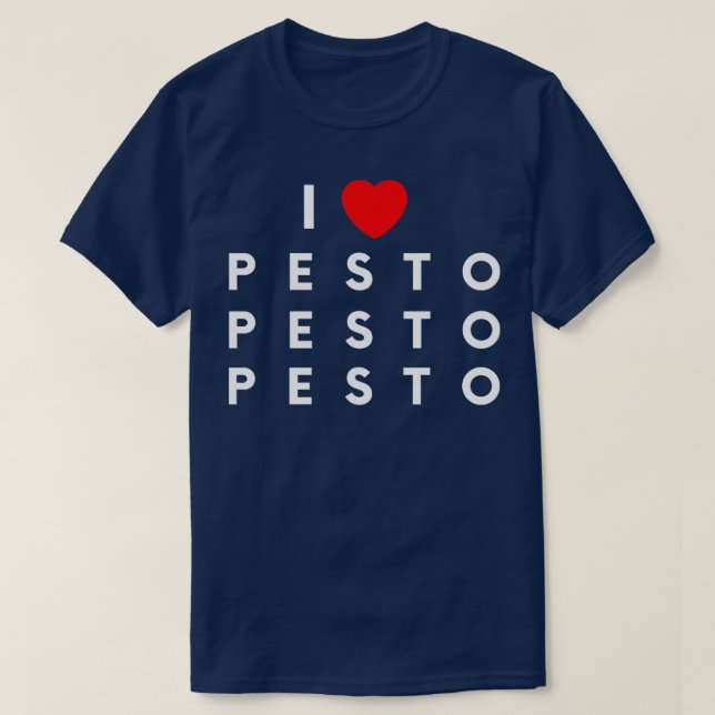 T-shirt I Love Pesto Heart Funny (Design devant)
