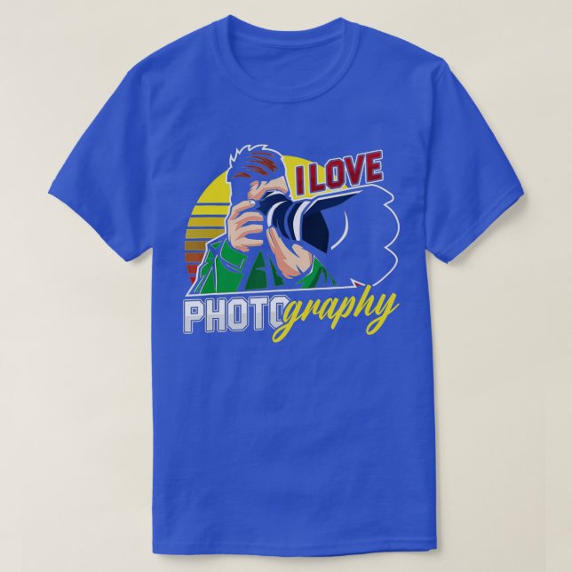 T-shirt I Love Photographe Photographe Cameraman Photogra (Design devant)