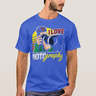T-shirt I Love Photographe Photographe Cameraman Photogra