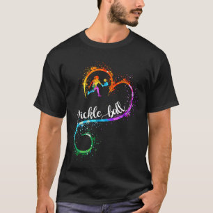 T-shirt I Love Pickleball Aquarelles Pickleball Girl Pla