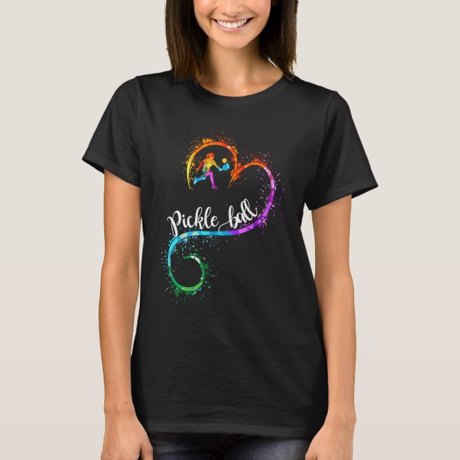 T-shirt I Love Pickleball Aquarelles Pickleball Girl Pla (Devant)