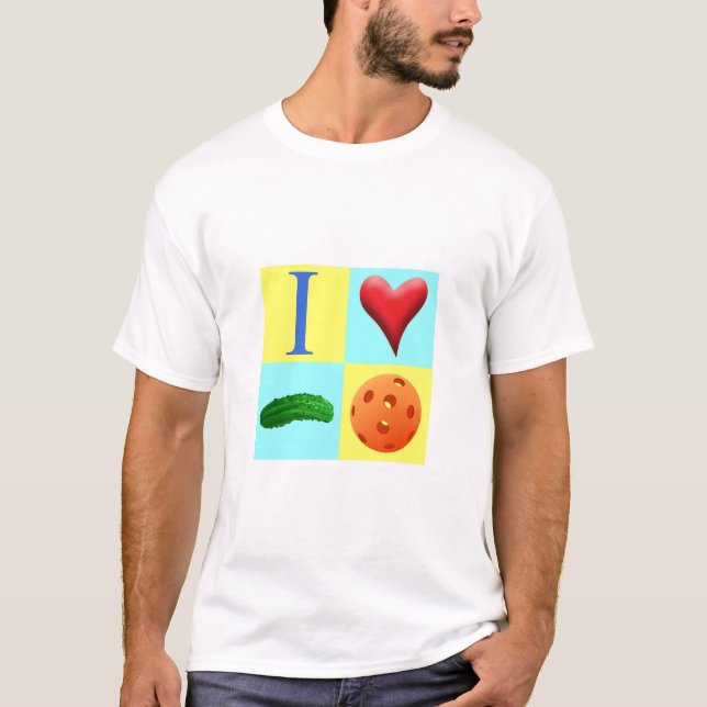 T-shirt I Love Pickleball T Shirt (Devant)