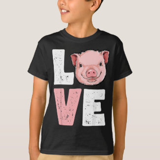 T-shirt I Love Pigs Funny Pig Lover Farmer Femmes Agricole
