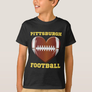 T-shirt I Love Pittsburgh Football Heart Women Toddler Gir