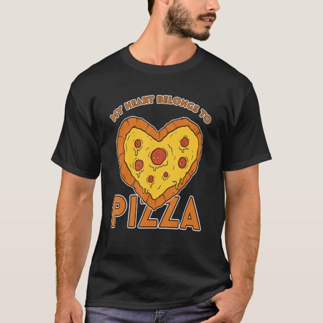 T-shirt I Love Pizza Heart Valentines Day_4 (Devant)