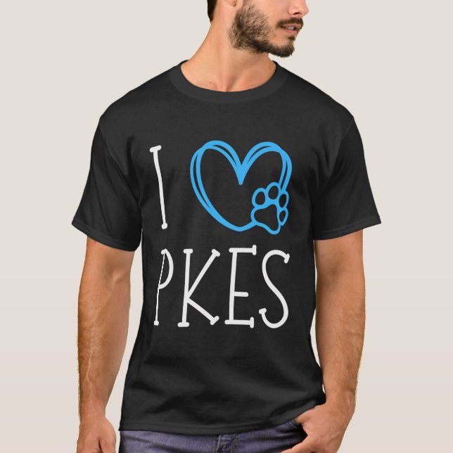 T-shirt I Love Pkes Blackdark Grey (Devant)