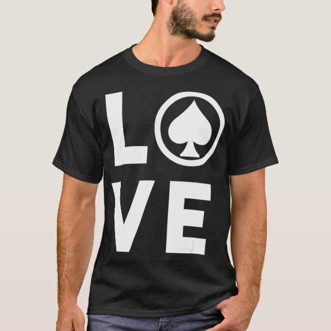 T-shirt I Love    PokerFunny Cute Poker Player Gif Lié (Devant)