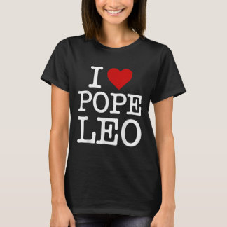 T-shirt I Love Pope Leo Xiv Retro Vintage I Love Heart Pop