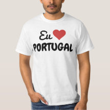 T-shirt I Love Portugal With Red Heart