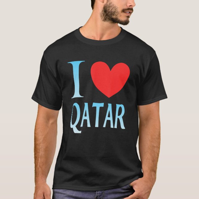 T-shirt I love Qatar (Devant)