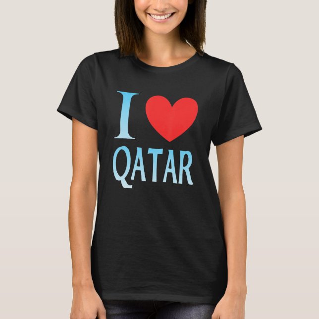 T-shirt I love Qatar (Devant)