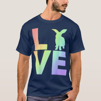T-shirt I Love Rabbits Rainbow Rabbit Silhouette RETOUR