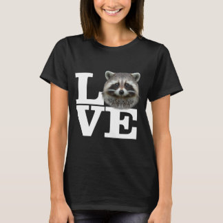 T-shirt I Love Raccoons Funny Raccoon Love Gift Cute Racoo